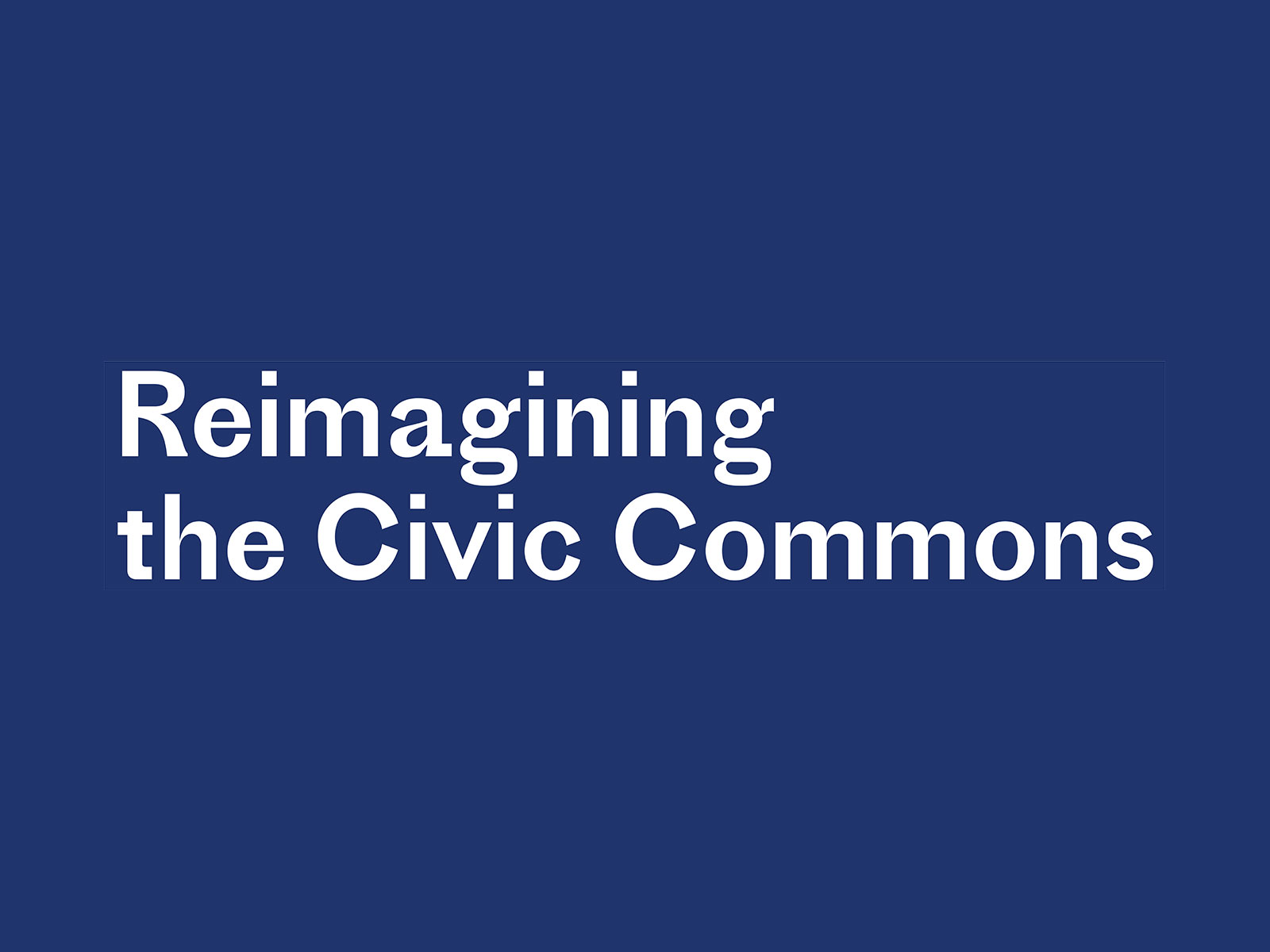 Reimagining the Civic Commons
